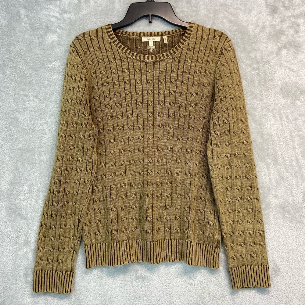 Tyler böe Olive Cotton Sweater Mineral Wash Size L